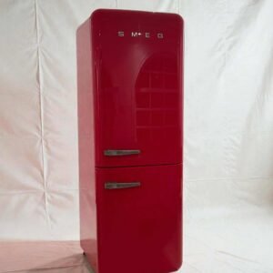 A SMEG FAB32R7 Fridge–Freezer (Red, 2011 Model) + SMEG Accessories